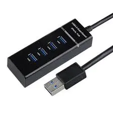 USB Hub 4-Port (1.2 Short Cable) With Swith (NQ)