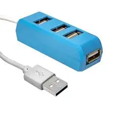USB Hub 4-Port (1.2M Cable) (NQ) Blue Color