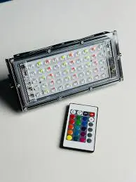 [05196] RGB LED Flood Light- Remote Controlled Waterproof Outdoor Lighting (50W, AC220V)