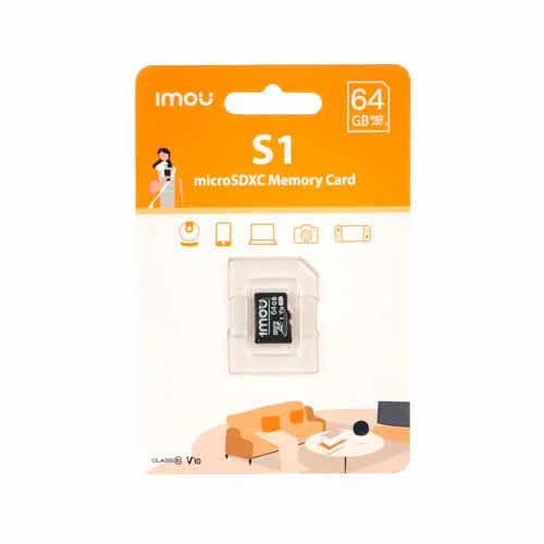 [0008576] Imou Memory Card 64GB High Speed Class 10 Micro SD - microSDXC Card