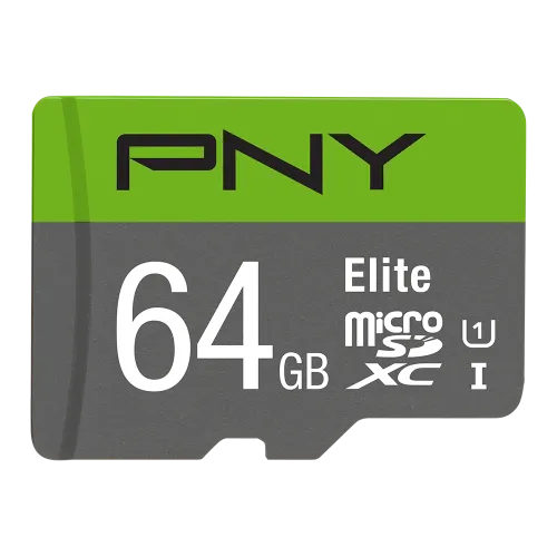 PNY Elite 64GB Class-10 Micro SD Memory Card
