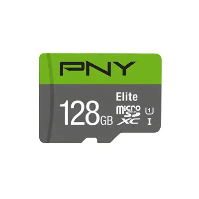 [04886] PNY Elite Class 10 U1 128GB microSD Memory Card