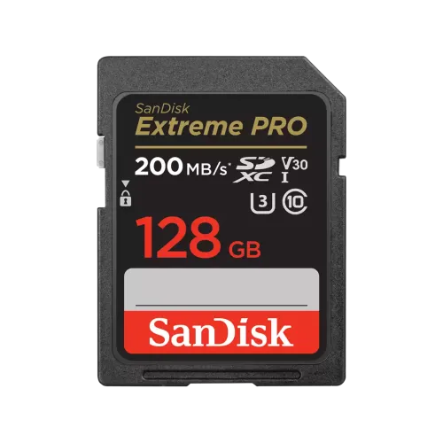 [0008586] SanDisk Extreme PRO 128GB 200mbps SDXC UHS-I Memory Card (SDSDXXD-128G-GN4IN)