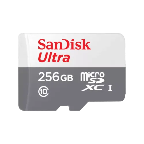 [0008589] SanDisk Ultra 256GB Class-10 100mbps Micro SDXC UHS-I Memory Card (SDSQUNR-256G-GN3MN)