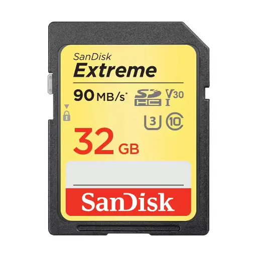 [0008591] SanDisk Extreme 32GB SDXC UHS-I U3 Class 10 V30 Memory Card #SDSDXVE-032G-GNCIN