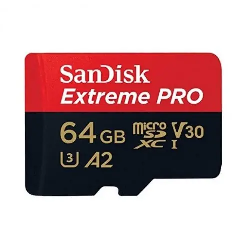 [0008594] SanDisk Extreme PRO 64GB 200mbps microSDXC UHS-I Memory Card with Adapter (SDSQXCU-064G-GN6MA)
