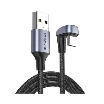 [0008662] UGREEN 70315 Angled USB-C Male To USB2.0 A Male 3A Data Cable (180°Angle) - 2M