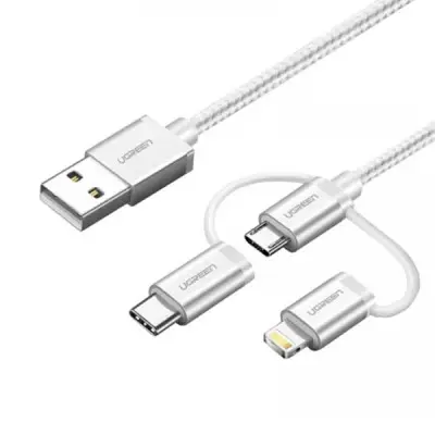 [0008667] UGREEN US186 (80825) 3-in-1 Multi USB Charging Cable Cord