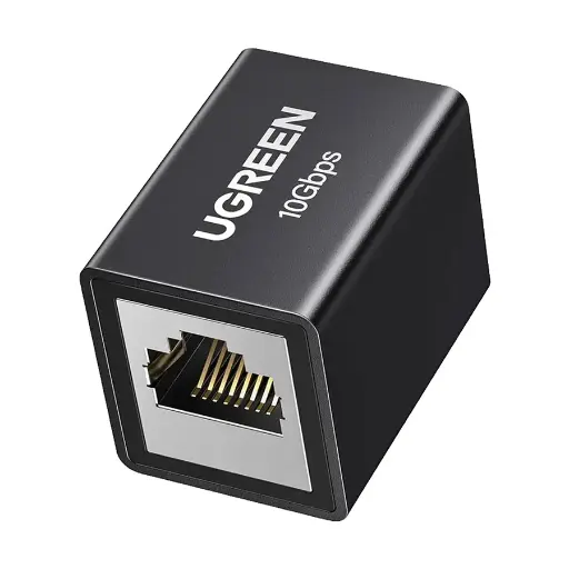 [0008871] UGREEN NW261 (25964) CAT-8 RJ45 Female to Female Black Coupler #25964 (1 Pcs)