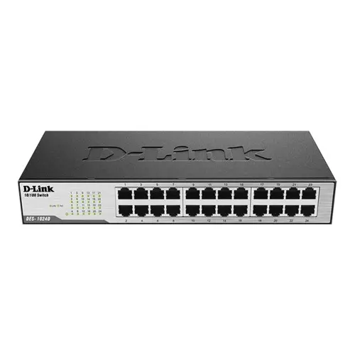 [0008972] D-Link DES-1024D 24-Ports 10/100 Fast Ethernet Unmanaged Rack Mount Switch