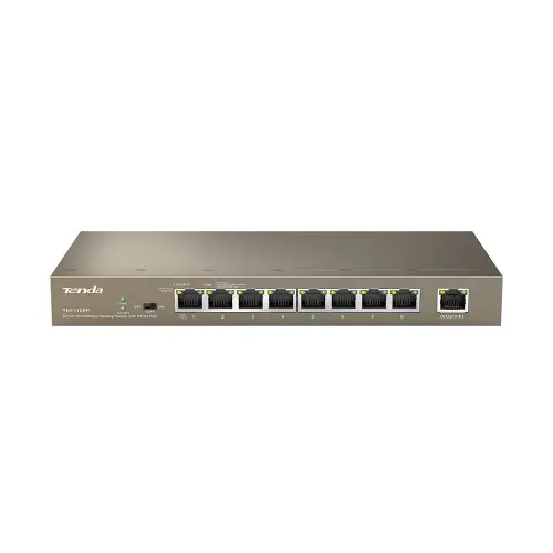 [0008991] Tenda TEF1109P 9 Port (8-Port PoE) 10/100Mbps Desktop Switch (63W)