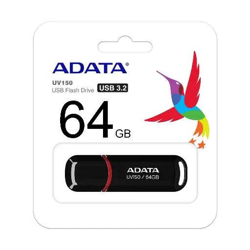 [0009107] Adata 64GB (UV128/UV150) BLACK USB 3.2 PEN DRIVE 