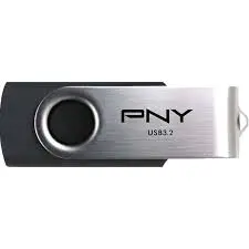 [0009173] PNY Turbo Attache R 64GB USB 3.2 360° Metal Flash Drive