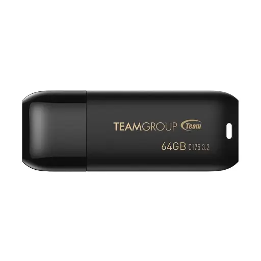 [0009190] TEAM C175 64GB USB 3.2 Black Pen Drive #TC175364GB01