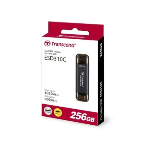 [0009309]  Transcend 256GB ESD310C Type C Portable SSD (Black)