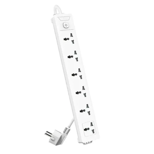 [02043] Deli ET405 2 Pin 6 Port 3 Meter Power Strip