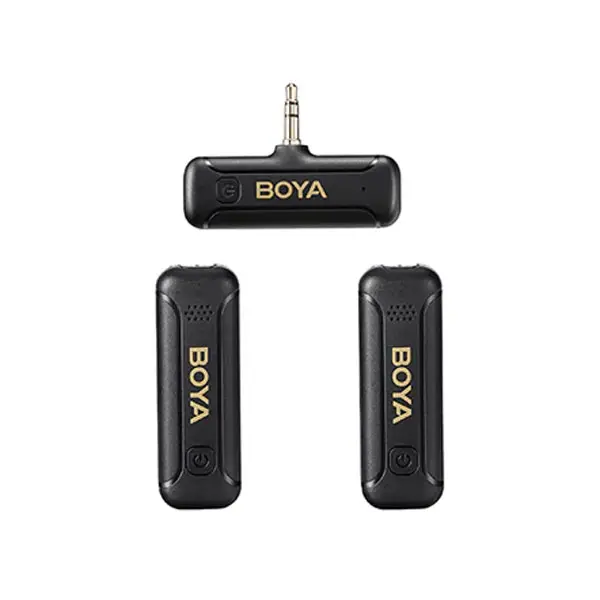 Boya BY-WM3T2-M2 Mini 2.4GHz Dual-Channel Wireless Microphone for 3.5mm Jack Device