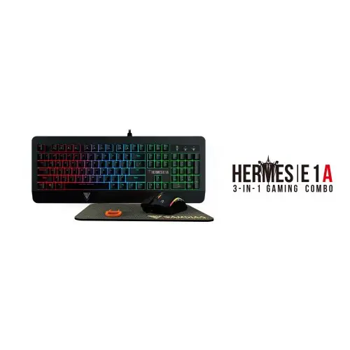 [0000639] Gamdias HERMES E1A Combo Keyboard, Zeus E2 Optical Mouse and NYX E1 Mouse Mat