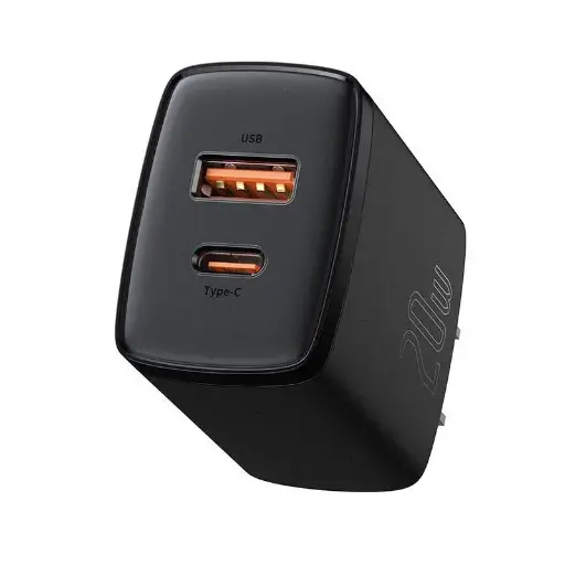 [01009] Baseus CCXJ-01 Compact Super Quick Charger Dual Port U+C 20W CN