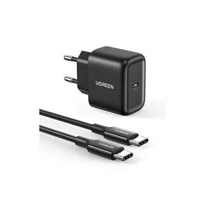 [0010247] UGREEN CD250 (50581) 25W PD Mini Fast Charger With UGREEN (80145) 2M USB C to C Cable