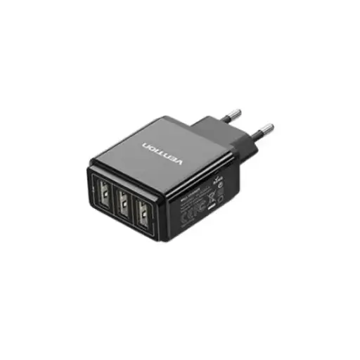 [0010250] VENTION DC5203-B 3-PORT 17W USB WALL CHARGER EU-PLUG BLACK