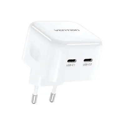 [0010258] VENTION FBPW0-EU 2-Port USB-C 35W GaN Charger - White