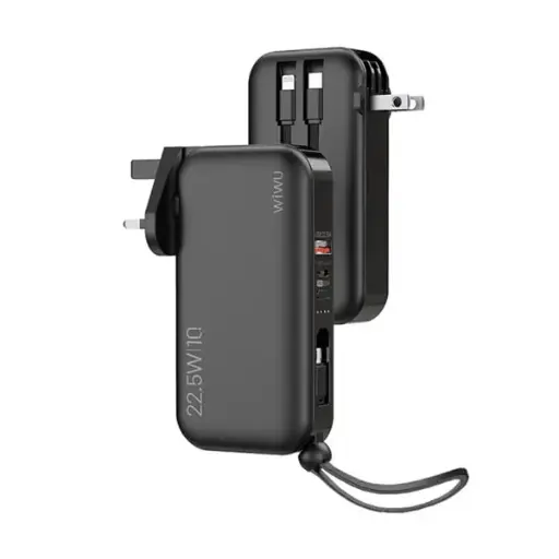 [0010261] WiWU 3 In 1 22.5W Quick Charger 10000mAh Power Bank With Built In Cable