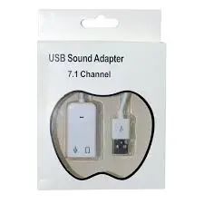 USB SOUND CARD 7.1 WITH CABLE (LIKE APPLE PACKET)
