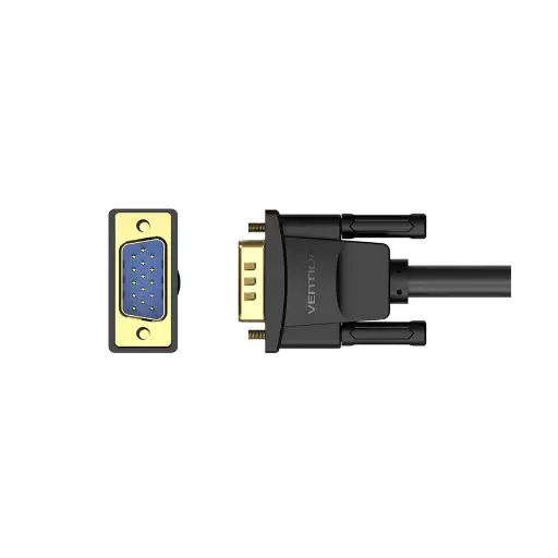 [07141] VENTION DAEBJ VGA Male to Male, 5 Meter, Black Cable # DAEBJ
