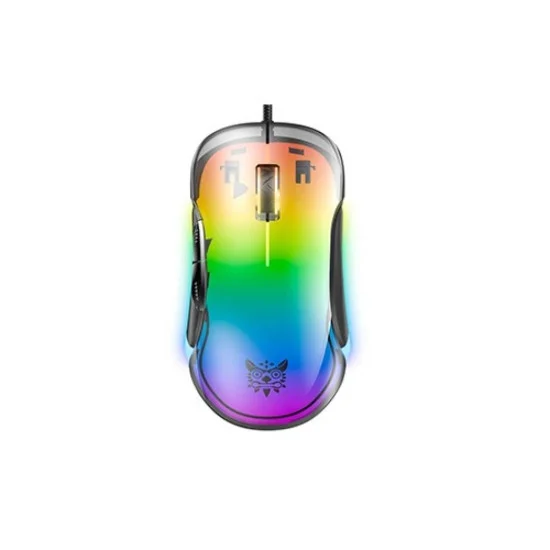 Onikuma CW925 12800 DPI RGB Backlit Wired Transparent Gaming Mouse