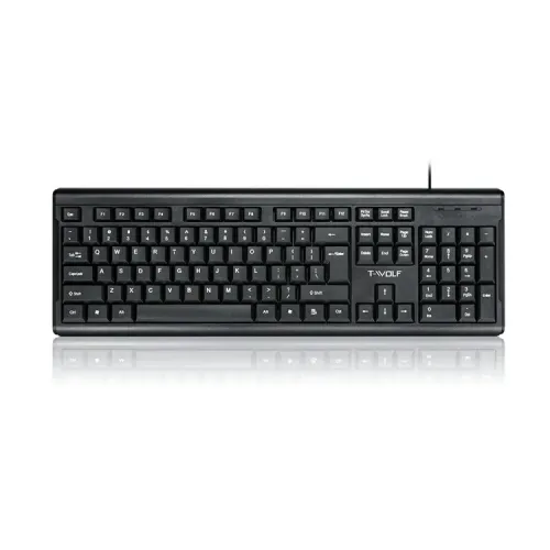 [05656] T-WOLF T15 104 Keys USB Wired Keyboard
