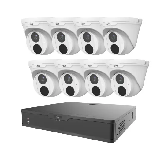 Uniview 8-Chanel XVR 8 Unit 2MP CC Camera Package Without Monitor 
