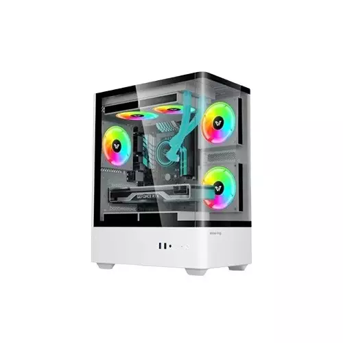 Value-Top NUBIA20F5W Full Tower Micro ATX White Gaming Case
