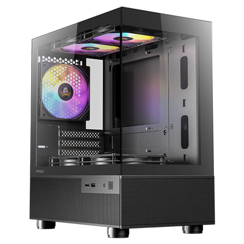 Antec CX200M RGB ELITE Full-View Mini-Tower Gaming Casing(Black)