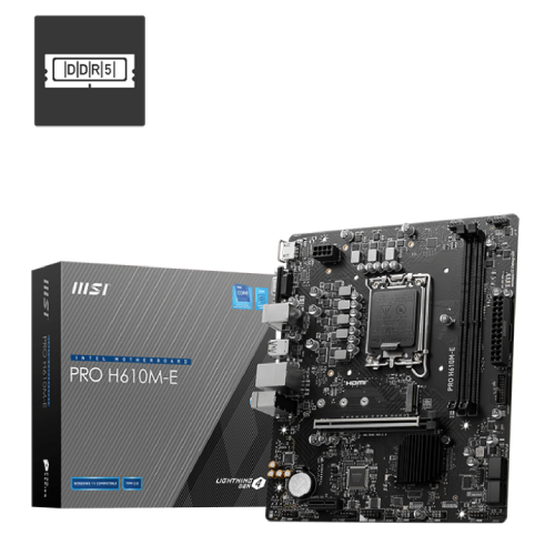 [0010848] MSI PRO H610M-E DDR5 mATX Motherboard