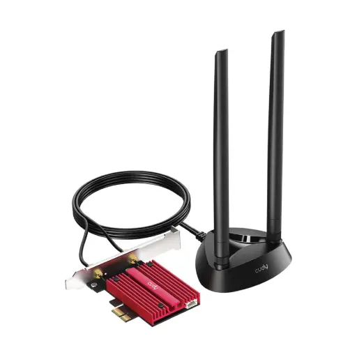 [0007721] Cudy WE4000 2.0 AX5400 Mbps Tri Band Wi-Fi 6E & Bluetooth 5.3 PCI Express Network Adapter