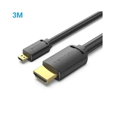 [0010970] VENTION AGIBI HDMI-D Male to HDMI-A Male 4K HD Cable - 3M