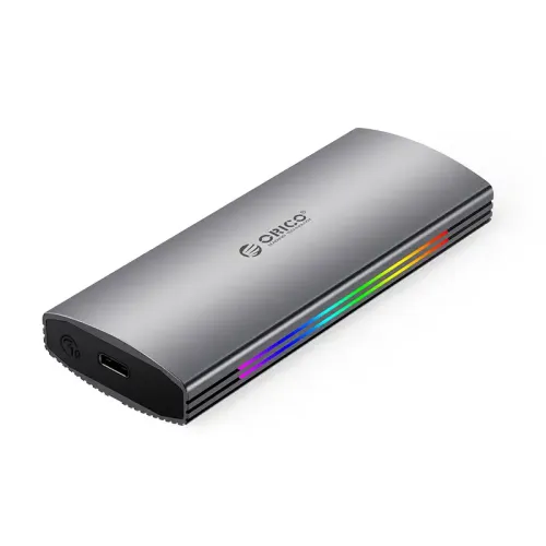 [0011000] ORICO M2R2-G2 Multi-Color Glowing RGB Gaming Style M.2 NVMe SSD Type-C Enclosure 