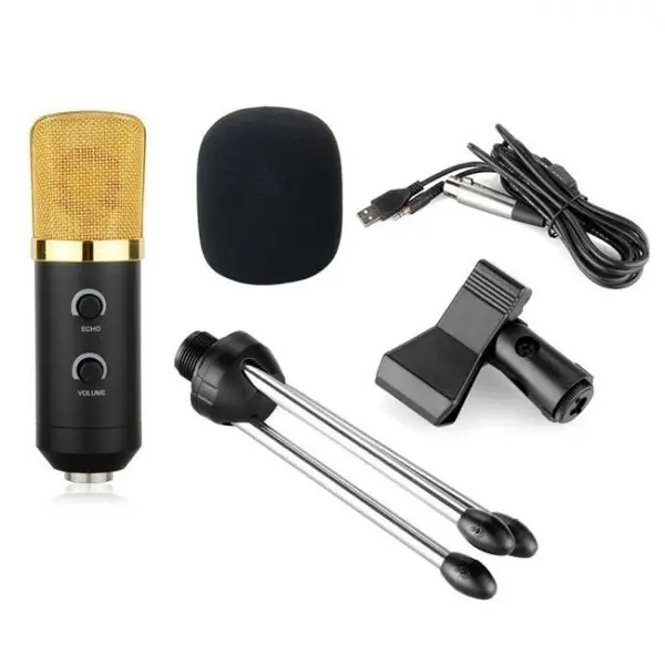BM-100FX USB Powered Condenser Studio Recording Microphone with Noise Cancel and Echo Effect