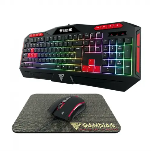 [02716] Gamdias ARES M2 Gaming Keyboard, Mouse and Mouse Mat Combo