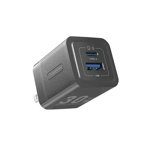 Vention FEQB0-US 2-port 30W GaN Fast Charger Adapter