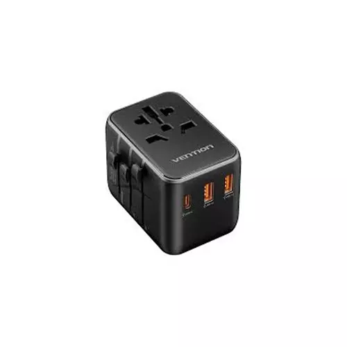 [0011057] VENTION FJEB0 3-Port USB Universal Travel Adapter (Black) 