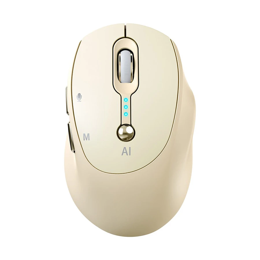 T-wolf M7 Wireless (Dual Mode) Silent Yellow Smart AI Mouse 
