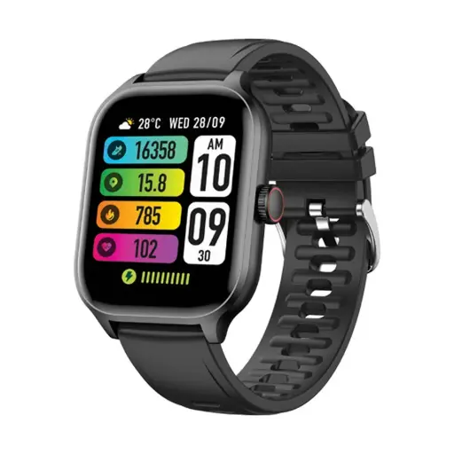 [0011166] Blisbond Pulse Black Bluetooth Calling Smart Watch 