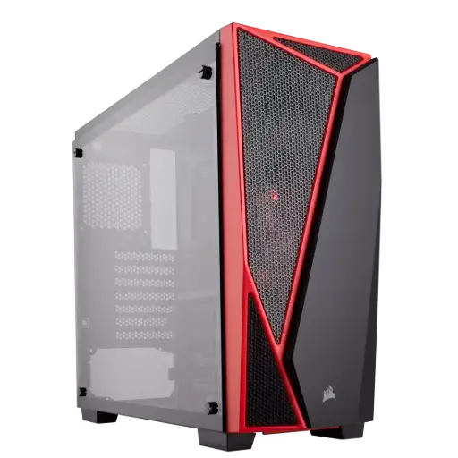 [0011255] Corsair Carbide Series SPEC-04 Tempered Glass Mid-Tower Gaming Case — Black/Red 