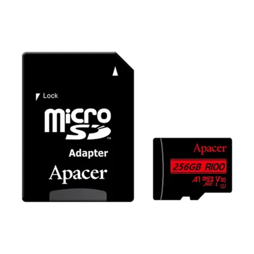 [0008056] Apacer R100 SDXC/SDHC UHS-I U1 V10 256GB A1 Class 10 Memory Card with Adapter