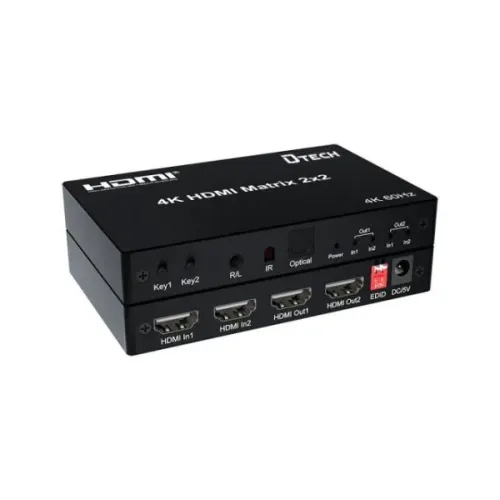 [0011422] DTECH DT-7224W 2 in 4 HDMI 4K Matrix Switch