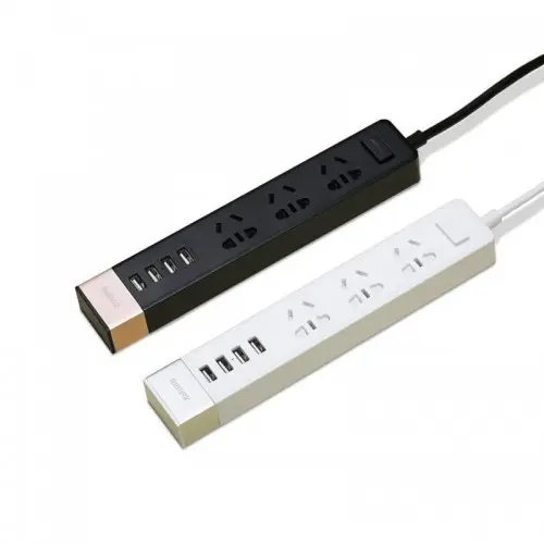 [0011441] Remax RU-S2 Ming Series 3 Ports AC Socket Outlets and 4 USB Ports Charger