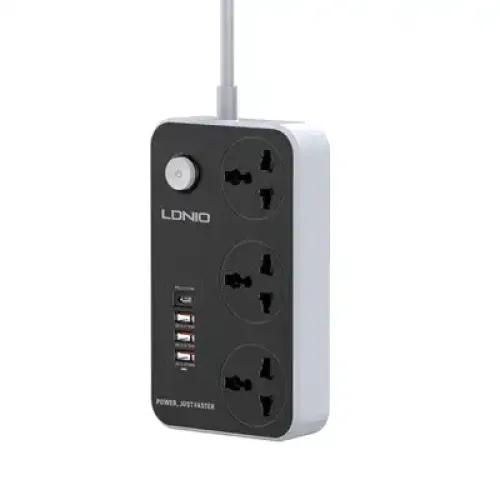 [0008100] LDNIO SC3412 3 AC Outlets Universal Power Strip