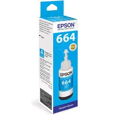 Epson 664 (Indian Original) Ink Bottle (Cyan) 